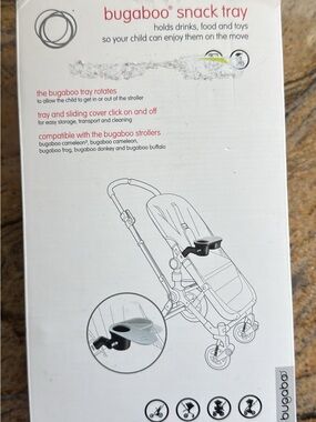 Bugaboo Black Snack Tray for Strollers